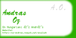 andras oz business card